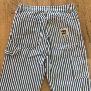 LYKKE WULLF June Painter Pant In Wash Stripe Denim